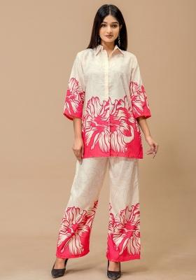 Multicolor Printed Cotton Kurta Set