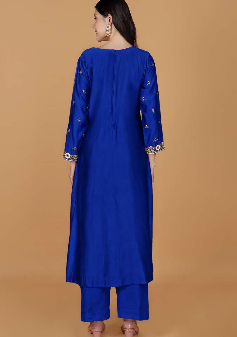Blue Cut Dana Cotton Kurta Set - Indya