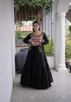 Black Mirror Work Rayon Anarkali