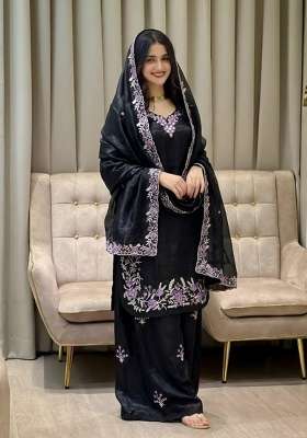 Black Embroidery Fendi Salwar Suit Set