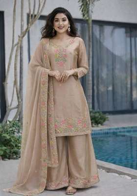Nude Embroidery Jimmy Choo Palazzo Set