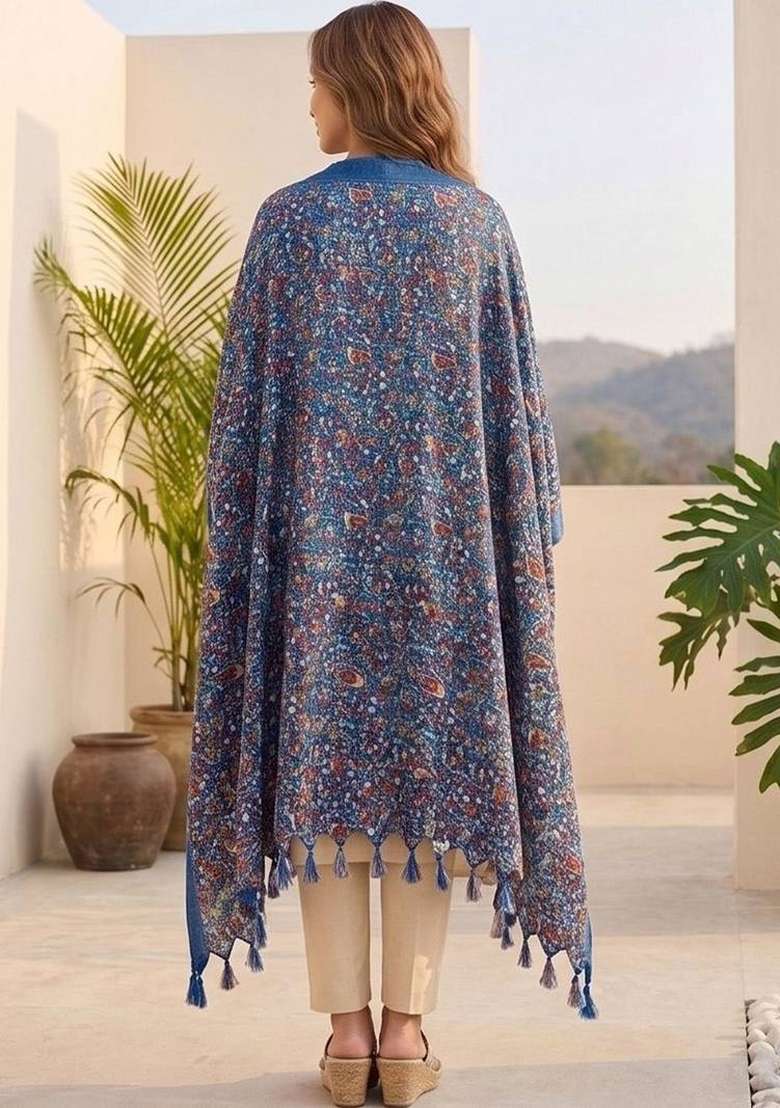 Beige Embroidery Cotton Kurta Set - Indya