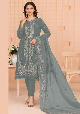 Sea Green Embroidery Cotton Kurta Set