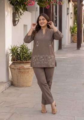 Grey Printed Cotton Kurta Set