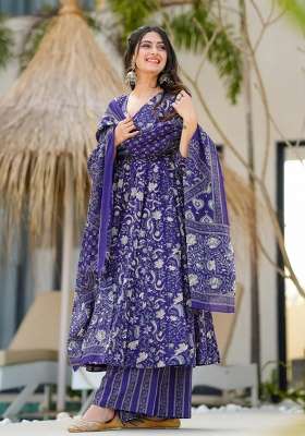 Multicolor Printed Silk Kurta Set