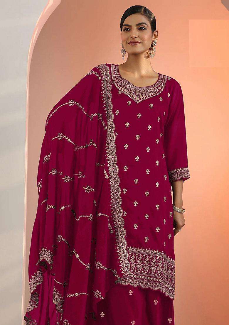 Rani Floral Print Georgette Palazzo Set - Indya