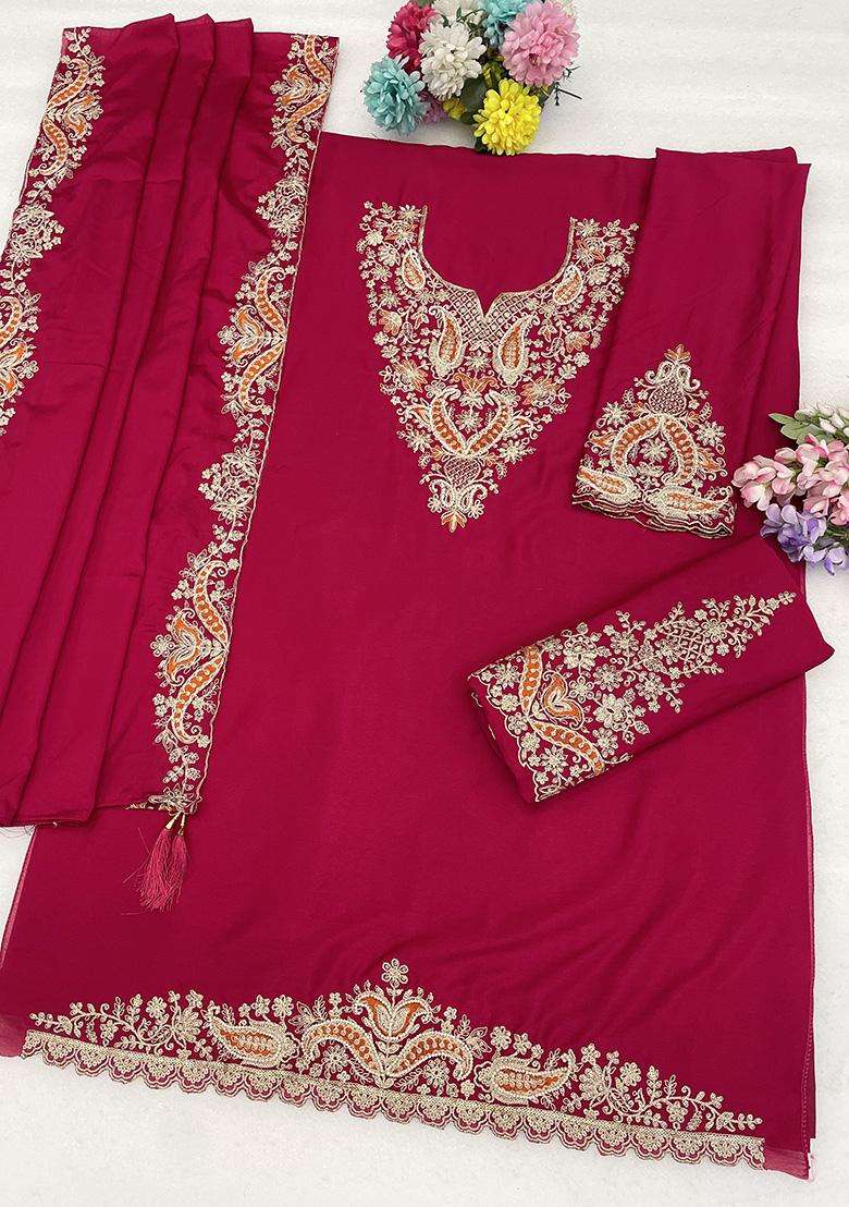 Rani Sequin Work Silk Palazzo Set - Indya
