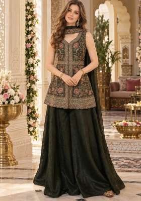 Mehendi Embroidery Georgette Kurta Set