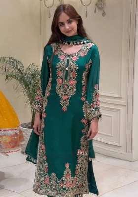 Rama Embroidery Georgette Palazzo Set