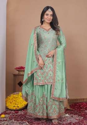 Pista Embroidery Chinon Palazzo Set