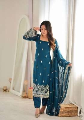 Rama Embroidery Georgette Kurta Set