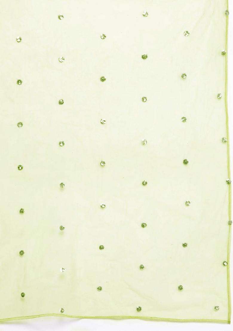 Green Embroidery Cotton Kurta Set - Indya