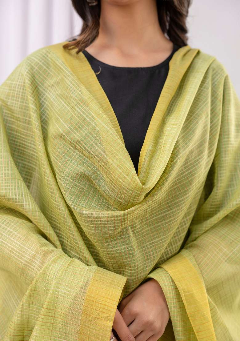 Black Printed Cotton Kurta Set - Indya