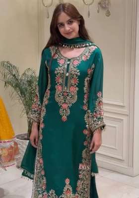 Rama Embroidery Georgette Palazzo Set