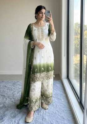 Mehendi Embroidery Georgette Palazzo Set