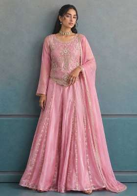 Pink Embroidery Fendi Palazzo Set