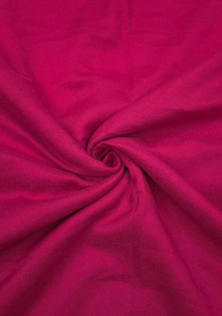 Magenta And Dark Pink Embroidered Chanderi Kurta Set - Indya