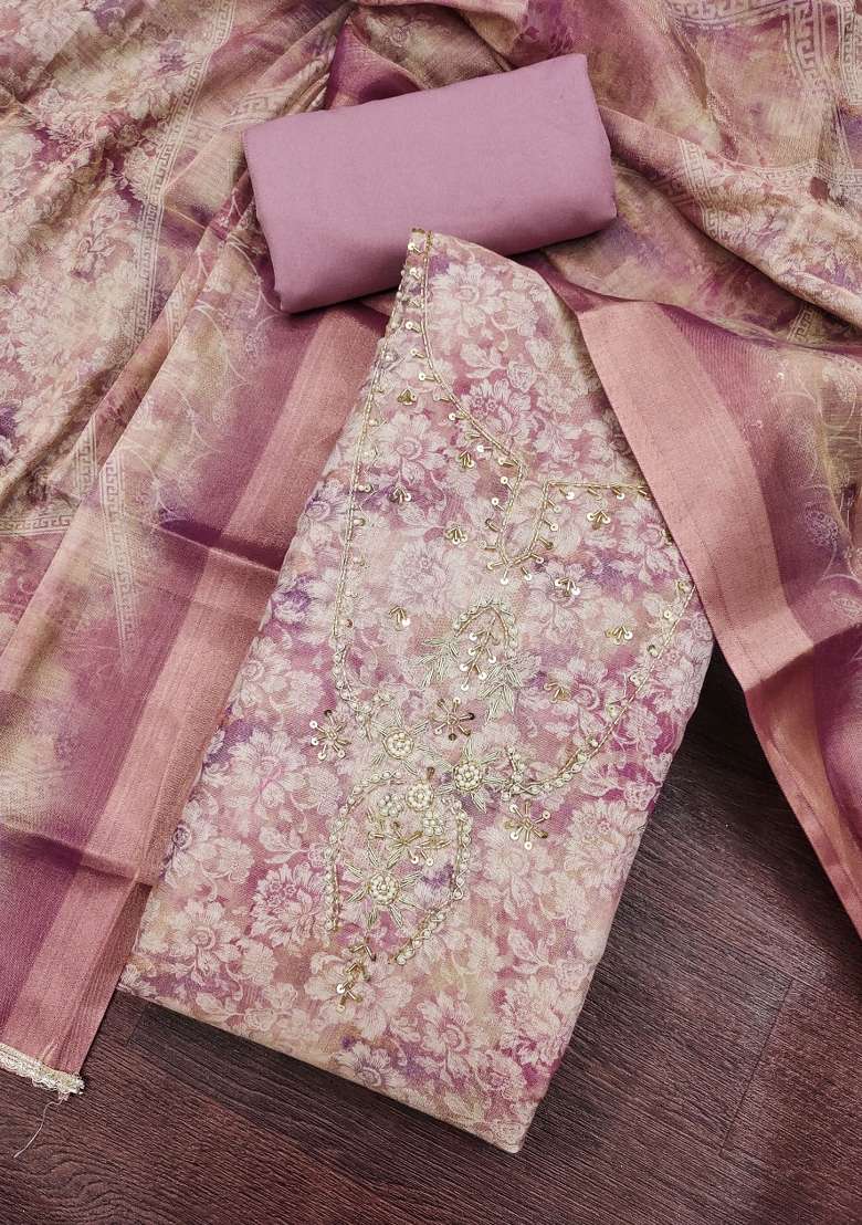Blush Pink Embroidered Cotton Kurta Set - Indya
