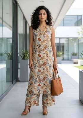 Multicolor  Cotton Kurta Set