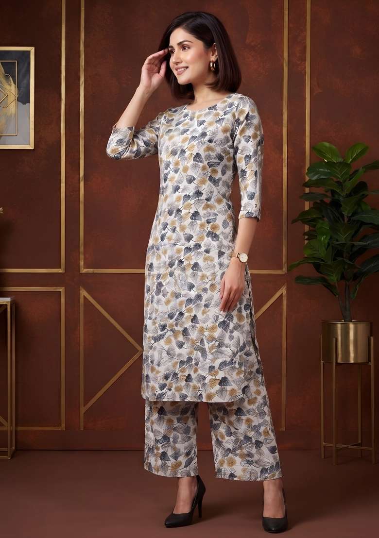 Multicolor  Cotton Kurta Set - Indya