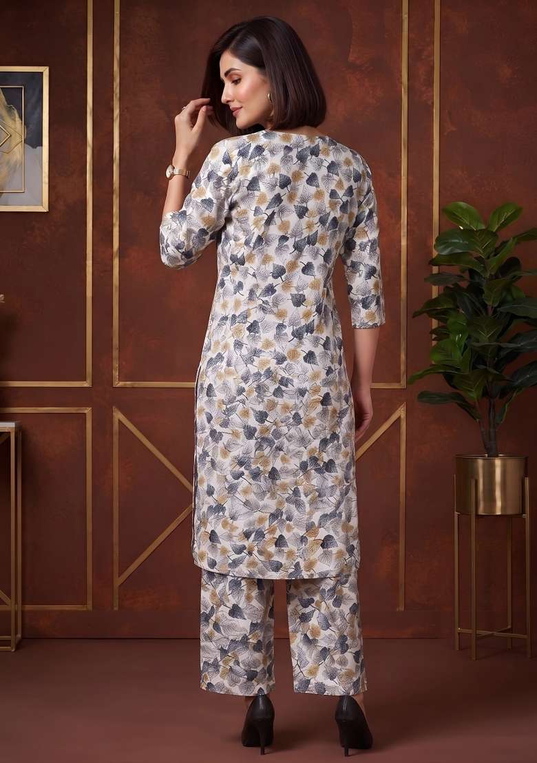 Multicolor  Cotton Kurta Set - Indya
