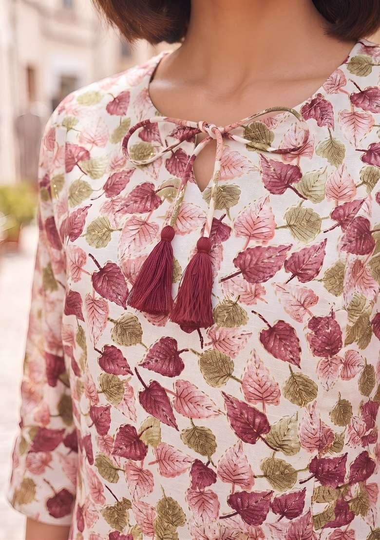 Pink  Cotton Kurta Set - Indya