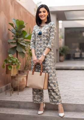 Multicolor  Cotton Kurta Set