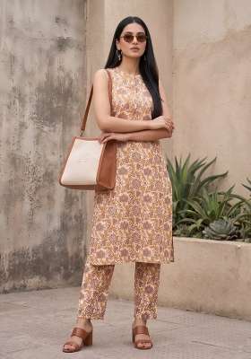 Multicolor  Cotton Kurta Set