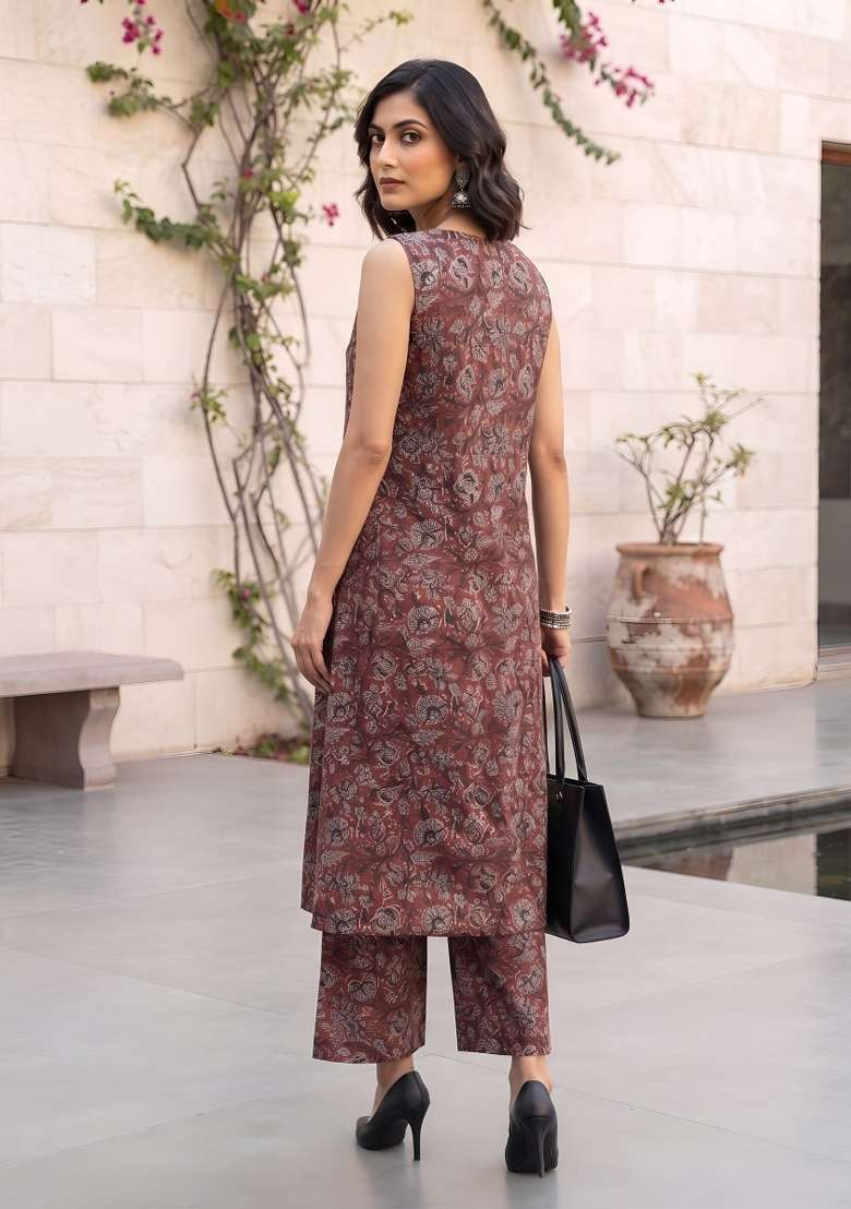Multicolor  Cotton Kurta Set - Indya