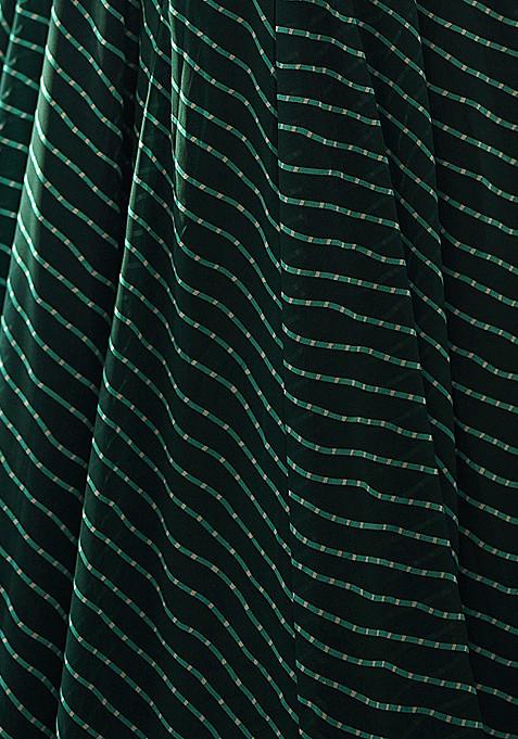 Green Printed Faux Georgette Anarkali Set