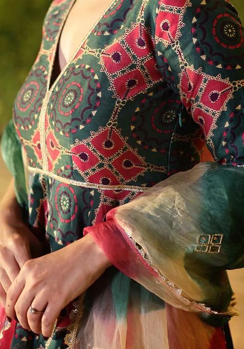 Multicolour Printed Muslin Kurta Set