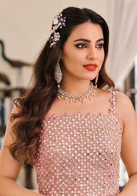 Sevya Green Georgette Embroidered Anarkali Gown Set