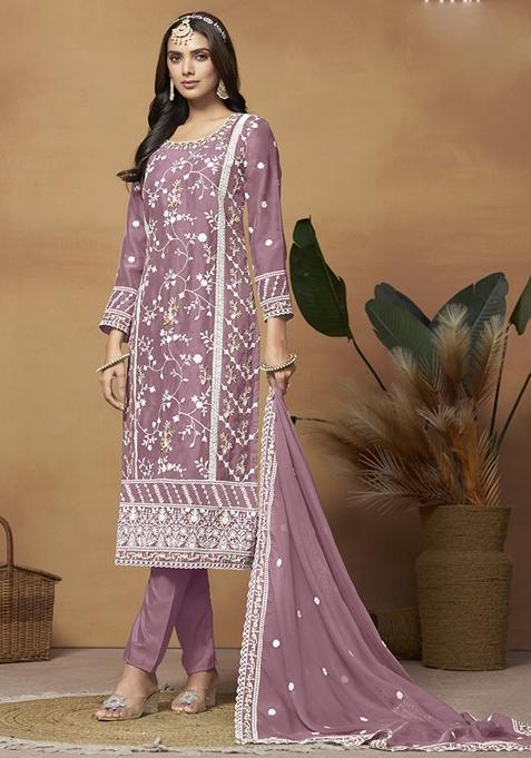 Suhana Organza Onion Pink Kurta Set