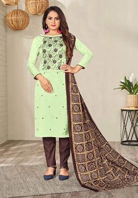 Green Embroidered Zora Silk Kurta Set