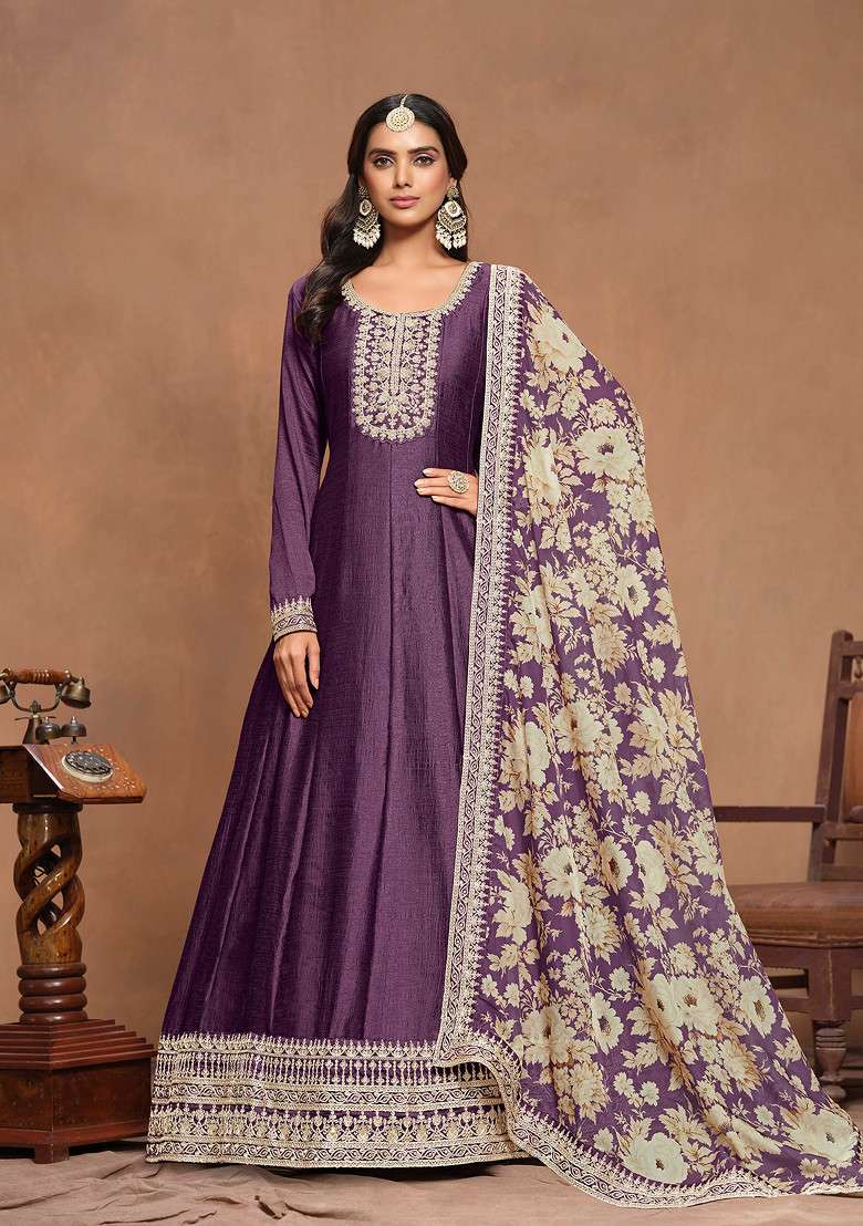 Rama Blue Embroidered Art Silk Kurta Set - Indya