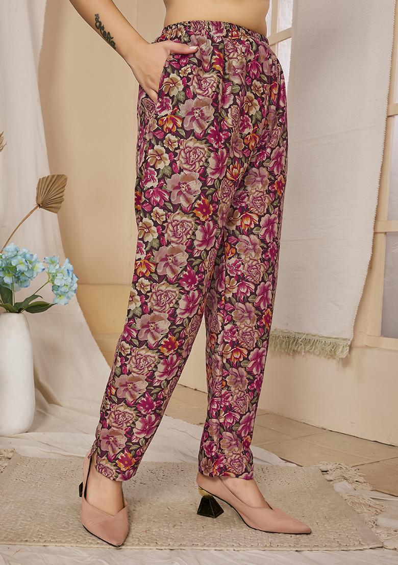 Multicolour Abstract Print Rayon Kurta Set - Indya