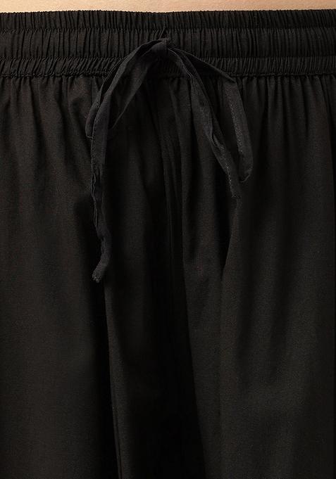 Maroon Floral Print Cotton Sharara Set