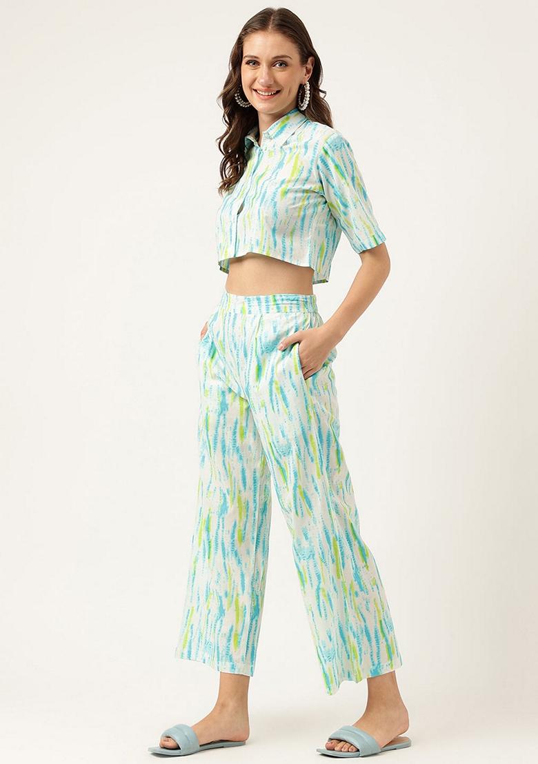 Blue Printed Cotton Co-Ords Set