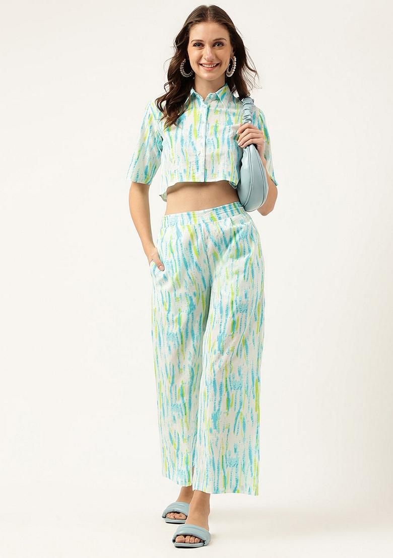 Blue Printed Cotton Co-Ords Set