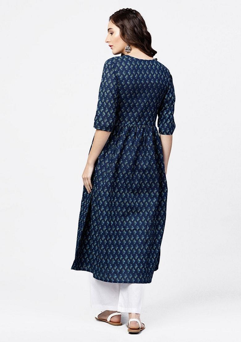 White Printed Pure Cotton Palazzo Set