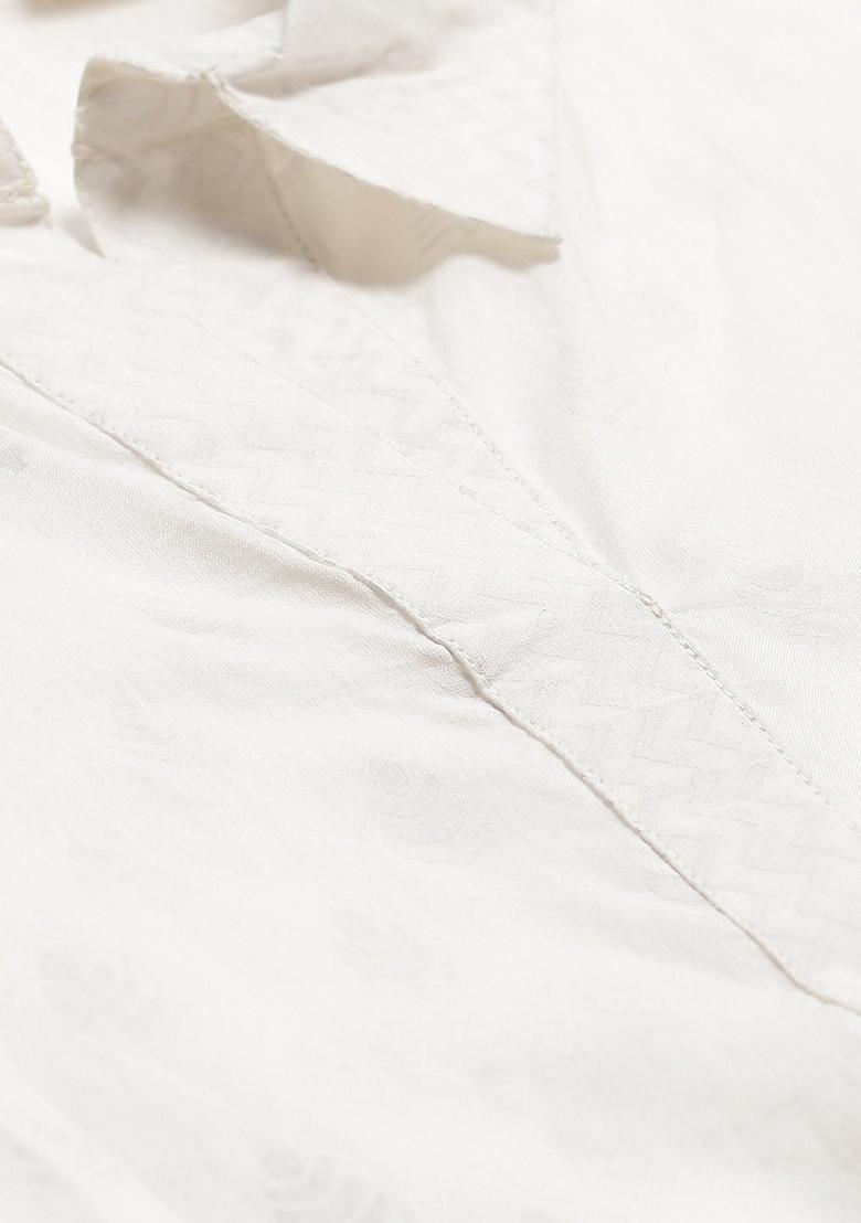 White Printed Cotton Palazzo Set