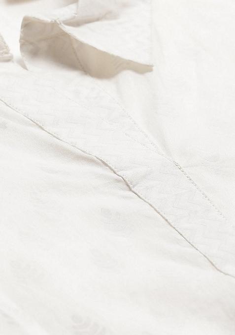 White Printed Cotton Palazzo Set