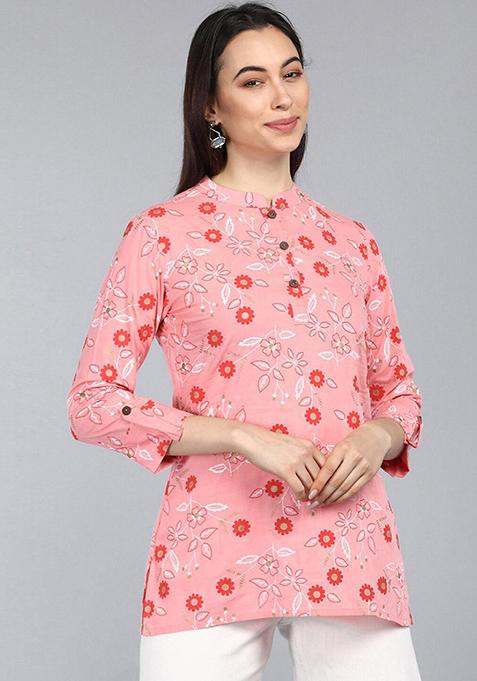 Pink Printed Cotton Tunic