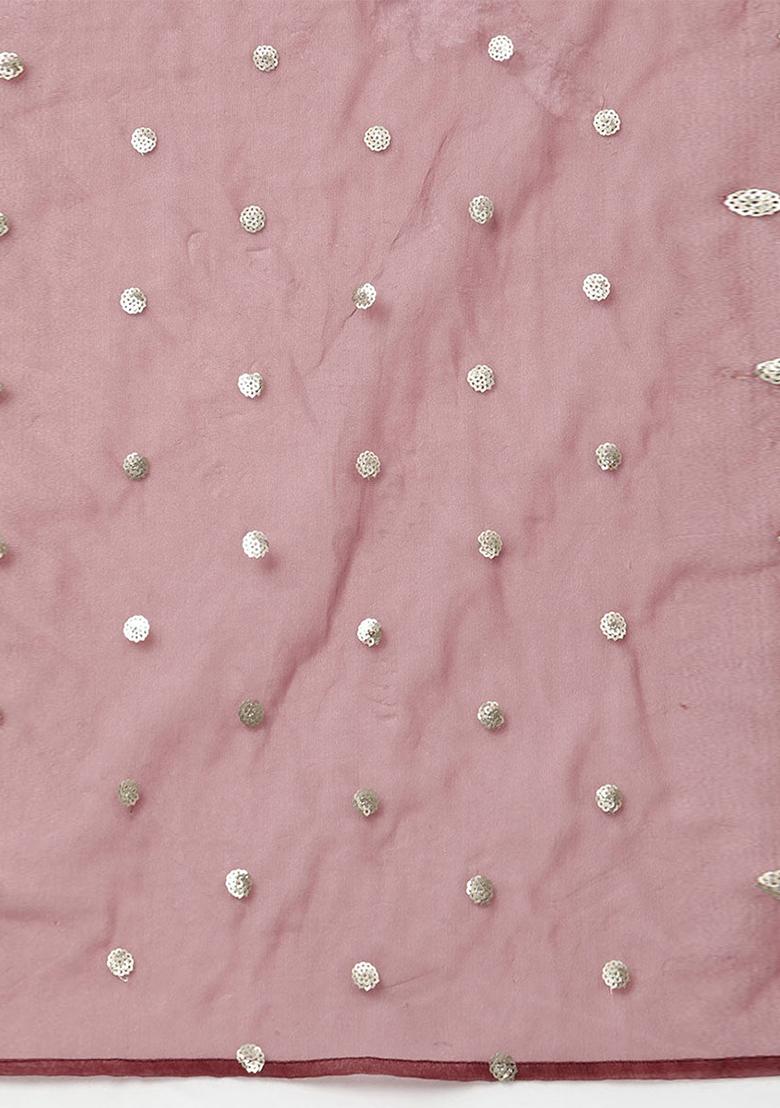 Maroon Yoke Design Poly Silk Kurta Set