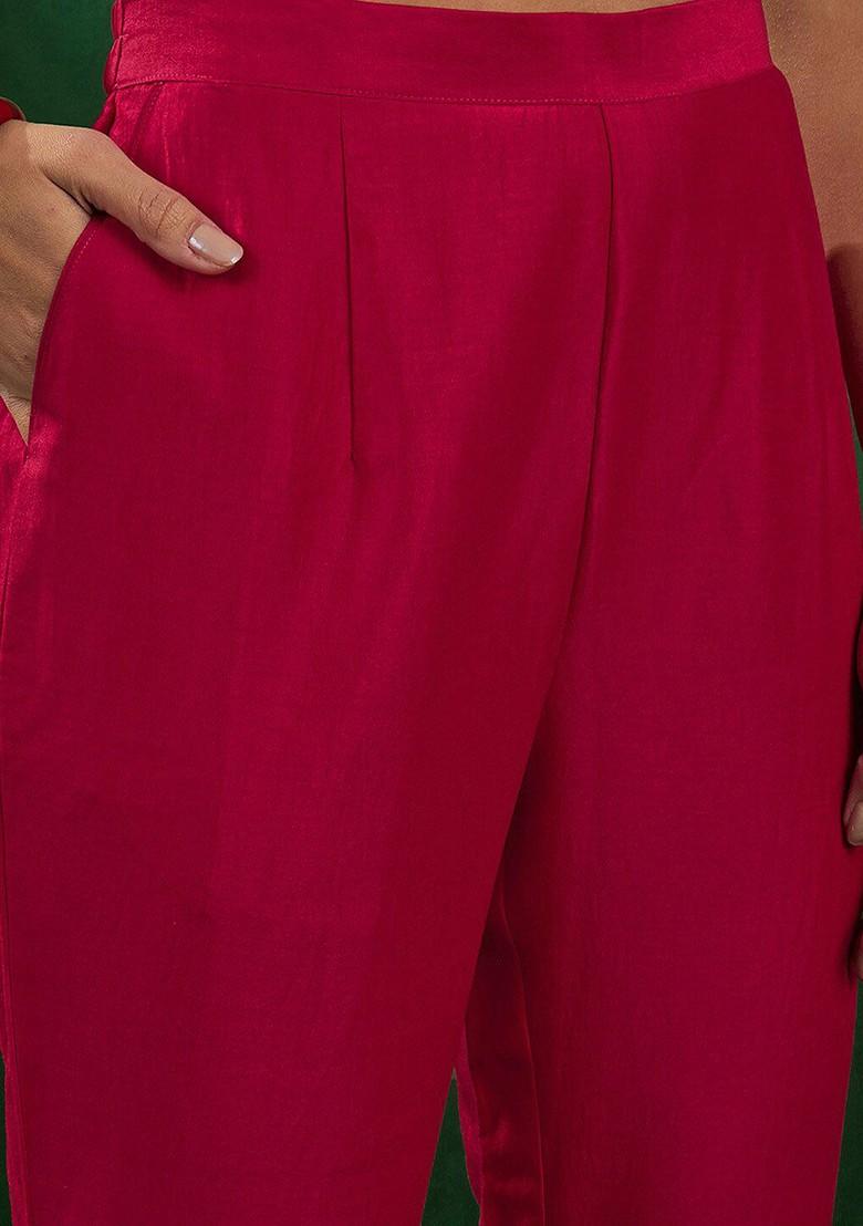 Pink Zari And Sequin Embroidered Anarkali Kurta With Trousers And Dupatta