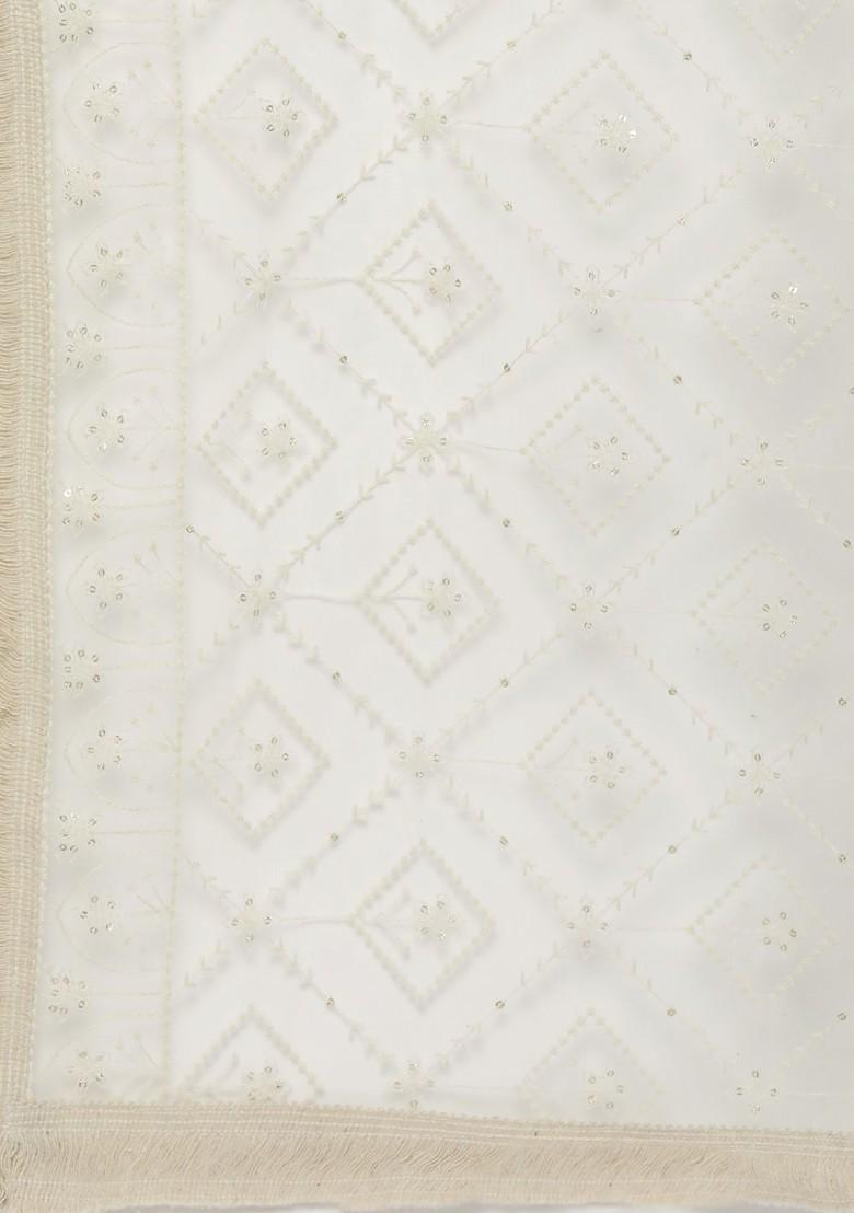 Magenta Floral Embroidered Regular Kurta With Trousers And Dupatta