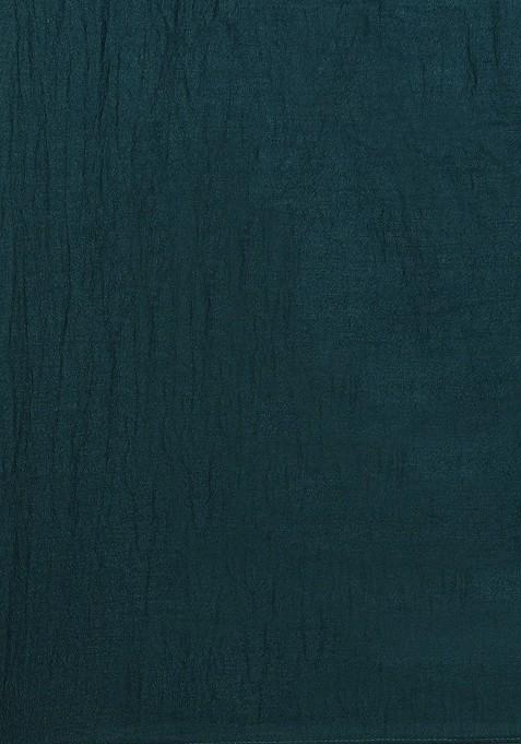 Teal Green Embroidered Panelled Kurta With Palazzos And With Dupatta