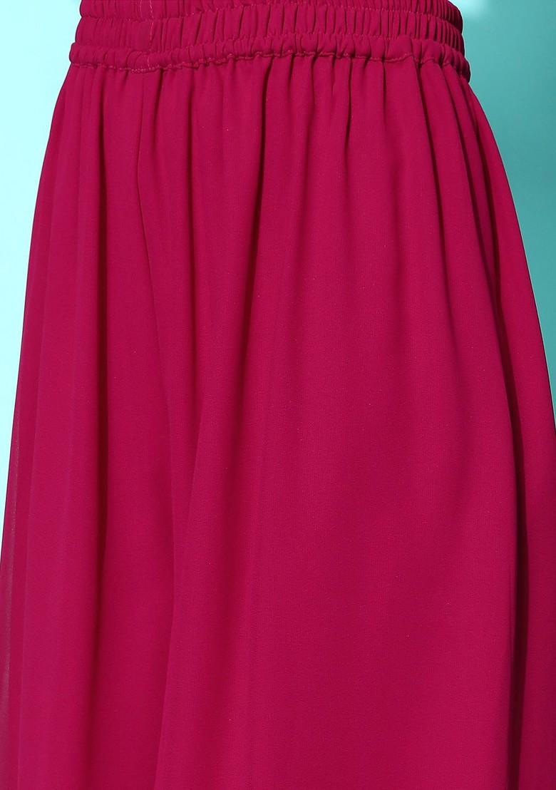 Pink Floral Sequin Embroidered Kurta With Palazzos And With Dupatta