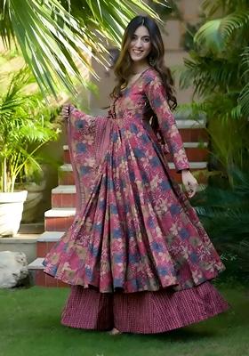 Multicolor Digital Print Pure Muslin Kurta Set