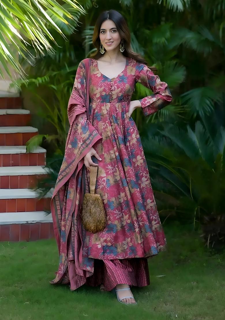 Multicolor Digital Print Pure Muslin Kurta Set